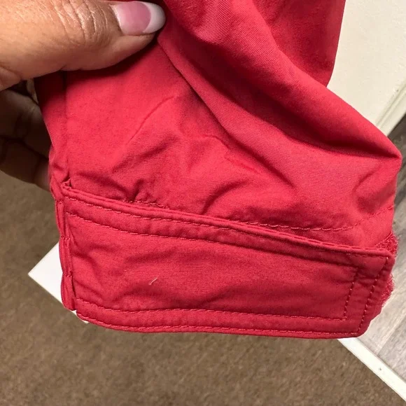 LL Bean Red Fleece Lined Jacket with Mountain Logo Size XL Hiking Winter Warm - Picture 10 of 16